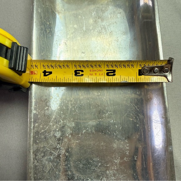 Pottery Barn Barona Silver Aluminum Rectangular Platter 12” Catchall Candle Tray - Picture 8 of 9